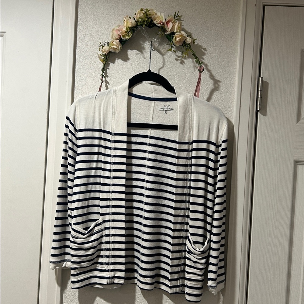 Vineyard Vines Girls Dreamcloth Open Striped Cardigan